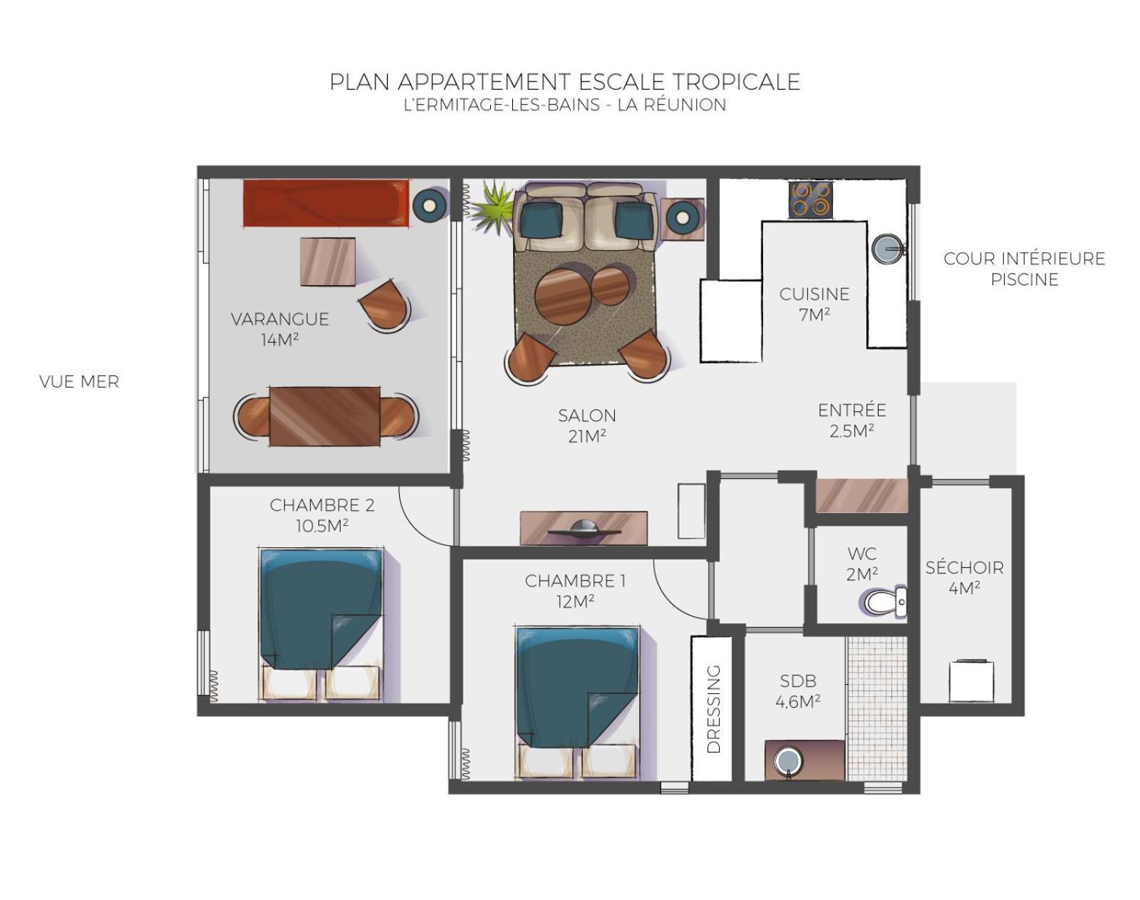 Escale Tropicale, Appart Vue Mer A 2 Min Du Lagon Apartment แซ็งต์-จีลส์-เลส์-แบ็งส์ ภายนอก รูปภาพ